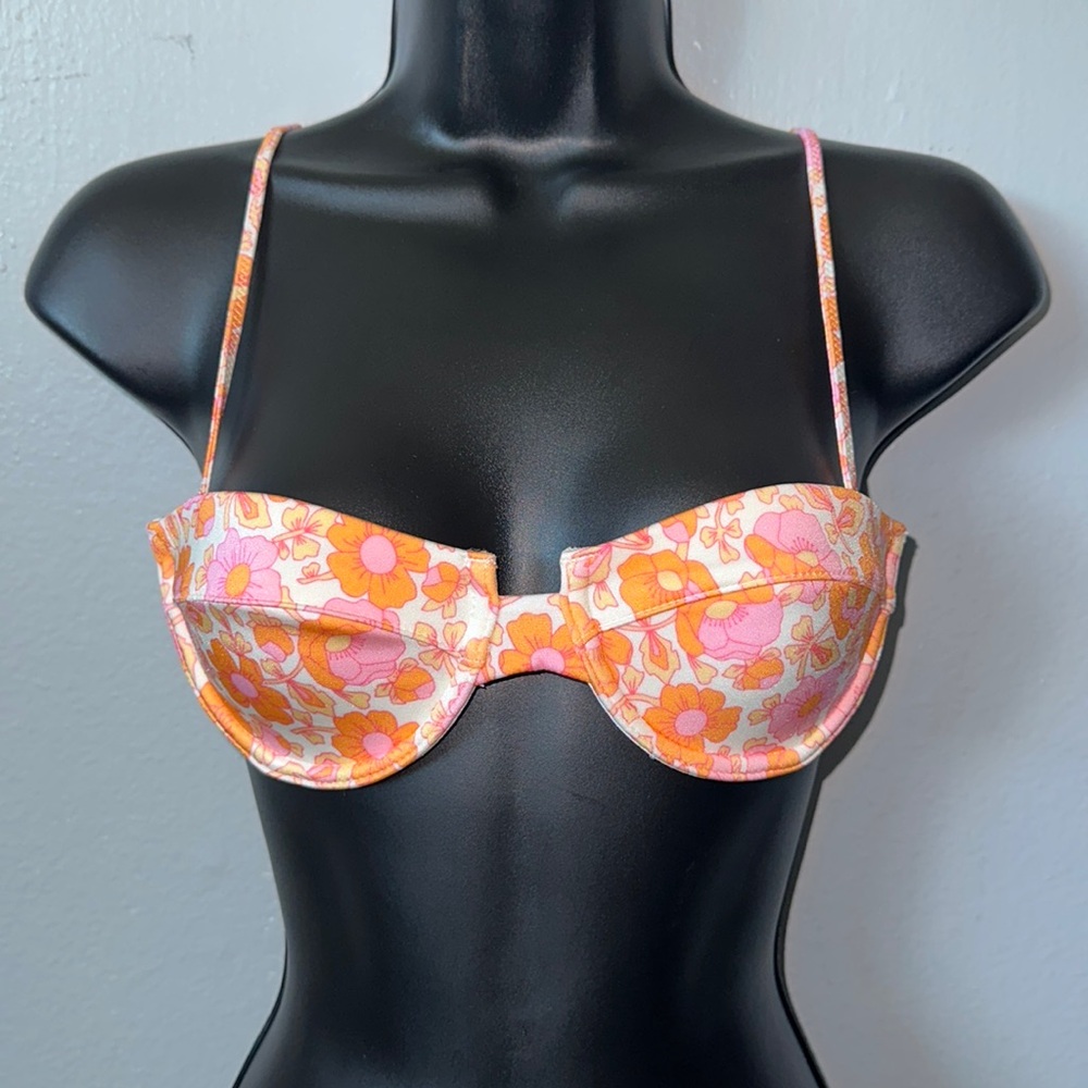 Neon pop bra bathing suit top